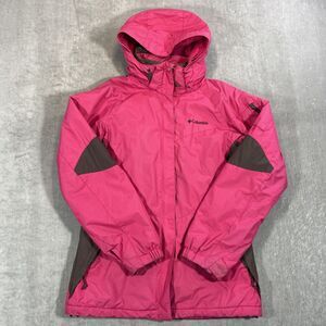 Columbia Jacket Womens Small Pink Waterproof Long Sleeve Full‎ Zip Hooded